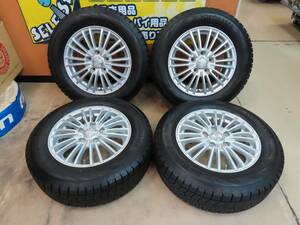 ☆レーベン S10 15インチ アルミ ホイール 6J +52 5穴 PCD114.3 アイスガード iG70 195/65R15 2021年 スタッドレス 4本 中古 AUTOBACS☆