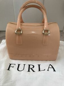 FURLAフルラ キャンディバッグ ハンドバッグ ボストンバッグ ピンクベージュ