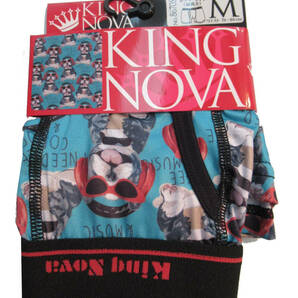 メンズファッション 下着 ブリーフ ボクサーパンツ KING NOVA/キングノバ 前開きボクサーパンツ（M）ブルー系 ワンちゃん p602の画像3
