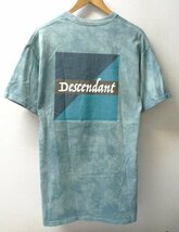 ◆THE MOUNTAIN DESCENDANT ディセンダント 染め加工 ロゴプリント Tシャツ グリーン系 サイズ3_画像2