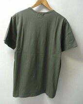 ◆SASSAFRAS ササフラス ダブルポケット付き Tシャツ カーキ サイズM_画像2