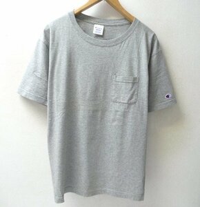 ◆◆champion チャンピオン ナノユニバース 別注 クルーネック ポケット付き Tシャツ グレー サイズM