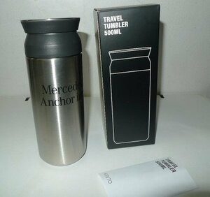 ◆MERCEDES ANCHOR メルセデスアンカー 展示品 別注 水筒 タンブラー KINTO TRAVEL TUMBLER 500ML シルバー