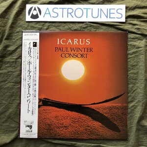 良ジャケ 1986年 国内盤 ポール・ウィンター・コンソート Paul Winter Consort LPレコード イカルス Icarus 帯付 ニューエイジ 1972年録音