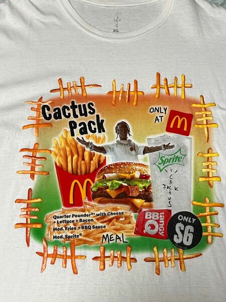 トラヴィススコット　カクタスジャック×マックドナルドコラボ　Tシャツ