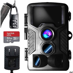 4K 防犯カメラ トレイルカメラ 防水 防塵 監視カメラ 動体検知 人感センサー 夜間対応 電池式 自動上書き録画
