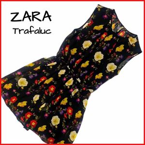 ZARA TRAFALUC ザラ　花柄　ノースリーブ　ワンピース