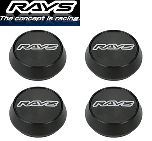 [送料無料] [RAYS] [No.057 VR Center Cap Model-01 HI BK/SL] [センターキャップ] [4枚] [ハブクリアランス：11mm] [TE37ULTRA M-spec]