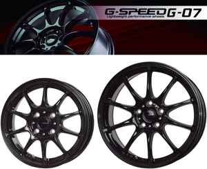 [業販限定販売] [新品] [17インチ] [G.speed G-07 (軽量)] [7J+38] [215/55R17] [クラウン/マークX] [ジースピード] [ブラック]