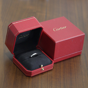 カルティエ エングレーブド ダイヤ 2P リング 10号 pt950 箱●指輪 size50 新品仕上済 Cartier 5226Aの画像6