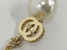 【中古】GUCCI ネックレス パール ラインストーン アクセサリー メッキ ゴールド_画像8