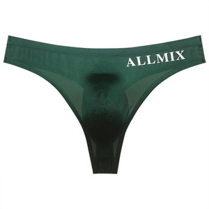 Tバック ビキニブリーフ 下着 メンズ ALLMIX シームレス セクシー ストレッチ 通気性よい 立体感 M ダークグリーン