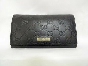 w◎GUCCI グッチ 244946 グッチシマ レザー 長財布◎質屋リサイクルマート宇部店