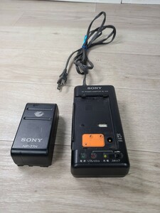 SONY Sony video camera battery NP-77H charger AC-S10 Junk 
