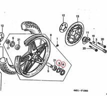 送料無料 ホンダ純正新品 CB750F RC04 スピード メーターギア リテーナー オイルシール フロントホイール ハブ 812_画像2