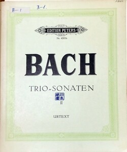 ba - Trio * sonata сборник no. 2 шт ( флейта / скрипка, виолончель, фортепьяно ) импорт музыкальное сопровождение bach trio sonaten иностранная книга 