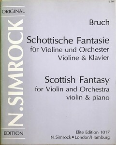 bruf Scotland способ иллюзия . искривление *Op.46 (va Io Lynn + фортепьяно ) импорт музыкальное сопровождение Bruch Scottish Fantasy, Opus 46 иностранная книга 