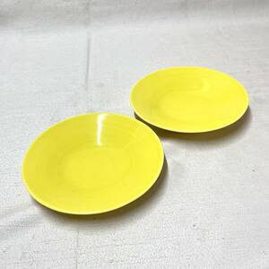 福珠窯　福珠陶苑　『珠』　有田焼　イエロー小皿取皿　2枚（3305）未使用