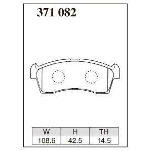 ラパン HE22S ブレーキパッド フロント ディクセル KPタイプ371082 DIXCELの画像3
