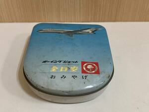 * all day empty bo- wing jet * empty can tin plate can forest . tap can te-ANA Showa Retro that time thing approximately length 10cm width 8.5cm height 2.0cm tube ARRR