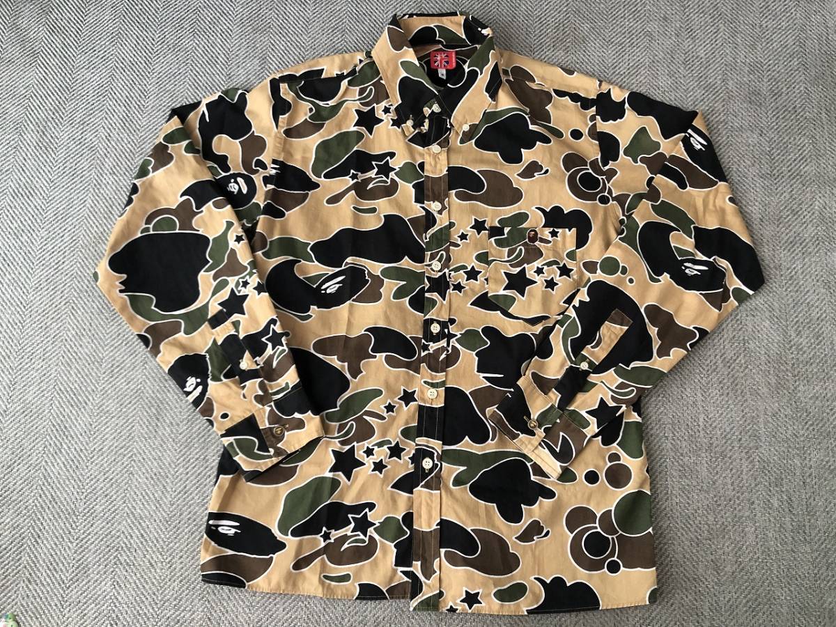 2023年最新】Yahoo!オークション -「a bathing ape 迷彩 長袖シャツ