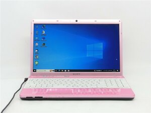 カメラ内蔵/15.6/ノートPC/Win10/新品SSD256GB/8GB/AMD　E-350/SONY　VPCEL1AJ　　Office搭載/HDMI/無線WIFI/テンキー