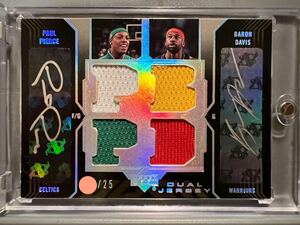 最高級版/25枚限定 Auto Jersey 06 Upper Deck UD Black Paul Pierce Baron Davis ポール・ピアース バロン・デイビス NBA Panini All-star