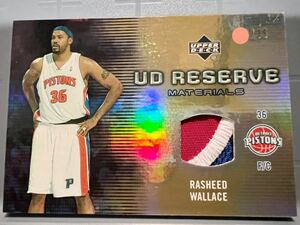 貴重レア選手/35 Patch 06 Upper Deck Rasheed Wallace ラシード・ウォーレス NBA パッチ バスケ Pistons Panini ピストンズ 優勝 All-star