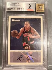 貴重 Mint Beckett 9 Auto 10 直筆 サイン Topps Derrick Rose デリック・ローズ NBA サイン Bulls Panini ブルズ バスケ グレーディング済