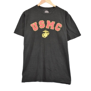 古着 UNITED STATES MARINE CORPS USMC アメリカ海兵隊 プリントTシャツ メンズL /eaa320516