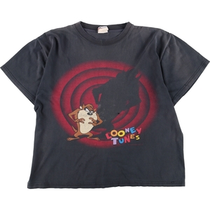 古着 90年代 NOVEL TEEZ LOONEY TUNES タズマニアンデビル キャラクタープリントTシャツ メンズXL ヴィンテージ /eaa358564