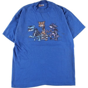 古着 80年代 ヘインズ Hanes BEEFY-T オレンジタグ キャラクタープリントTシャツ USA製 メンズS ヴィンテージ /eaa358395