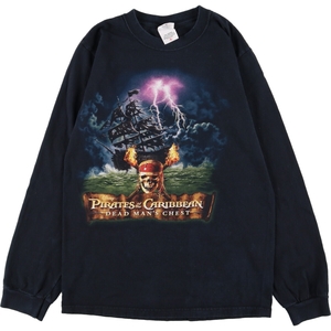 古着 アンビル anvil バータグ PIRATES OF THE CARIBBEAN パイレーツ オブ カリビアン ロングTシャツ ロンT メンズS /eaa358627