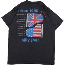 古着 90年代 GEM ELTON JOHN & BILLY JOEL エルトンジョン ビリージョエル バンドTシャツ バンT USA製 メンズL ヴィンテージ /eaa359235_画像2