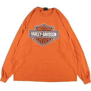 古着 ハーレーダビッドソン Harley-Davidson 両面プリント ロングTシャツ ロンT メンズXXL /eaa359274