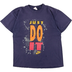 古着 90年代 ナイキ NIKE 銀タグ JUST DO IT プリントTシャツ USA製 メンズL ヴィンテージ /eaa359075