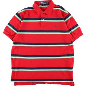 古着 ラルフローレン Ralph Lauren POLO by Ralph Lauren 半袖 ボーダー ポロシャツ メンズXL /eaa359088