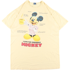 古着 ディズニー Disney MICKEY MOUSE ミッキーマウス キャラクタープリントTシャツ メンズXXL /eaa359813