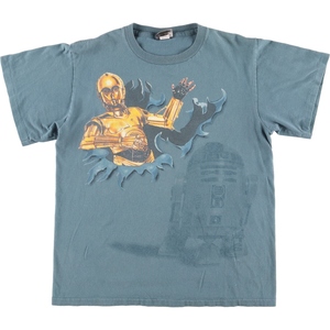 古着 90年代 Changes STAR WARS スターウォーズ C-3PO R2-D2 映画 ムービーTシャツ USA製 メンズM ヴィンテージ /evb002205