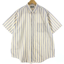 古着 80年代 エルエルビーン L.L.Bean 半袖 ストライプシャツ メンズXL ヴィンテージ /eaa360703_画像1
