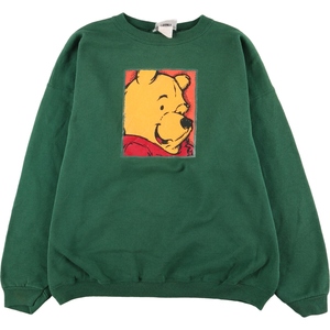 古着 90年代 THE DISNEY STORE POOH くまのプーさん キャラクタースウェットシャツ トレーナー USA製 XXLXXL ヴィンテージ /eaa360315