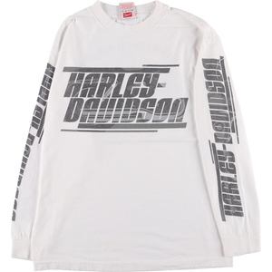 古着 ハーレーダビッドソン Harley-Davidson 両面プリント 袖プリント ロングTシャツ ロンT メンズM /eaa361027