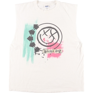 古着 アンビル anvil BLINK182 ブリンク182 両面プリント カットオフ バンドTシャツ バンT メンズL /eaa359967