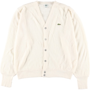 古着 80年代 ラコステ LACOSTE IZOD アクリルニットカーディガン USA製 メンズL ヴィンテージ /eaa361970