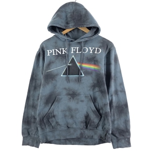 古着 PINK FLOYD ピンクフロイド タイダイ柄 両面プリント スウェットプルオーバーパーカー メンズS /eaa361457