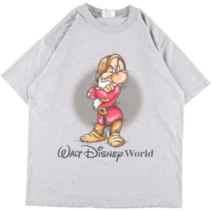 古着 90年代 WALT DISNEY WORLD 白雪姫 七人の小人 グランピー キャラクタープリントTシャツ USA製 メンズM ヴィンテージ /eaa363390