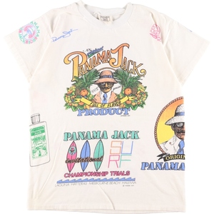 古着 90年代 パナマジャック PANAMA JACK 総柄 アロハ プリントTシャツ USA製 メンズM ヴィンテージ /eaa364534