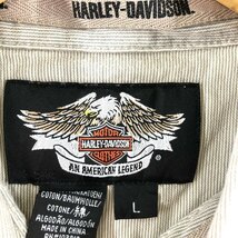 古着 ハーレーダビッドソン Harley-Davidson 半袖 ワークシャツ メンズL /eaa357662_画像3