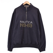 古着 ノーティカ NAUTICA 刺繍 ハーフジップスウェットシャツ トレーナー メンズXXL /eaa330247_画像1