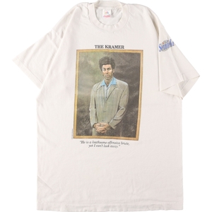 古着 90年代 フルーツオブザルーム THE KRAMER COSMO KRAMER コズモ クレイマー ドラマ 映画 ムービーTシャツ USA製 メンズM /eaa367104